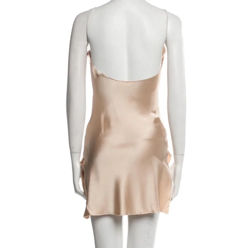 ARE YOU AM I Nude Silk Dress - Picture 3 of 4